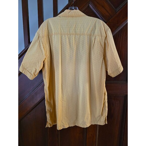 Columbia Mens Yellow Short Sleeve Button-Up Shirt L - Picture 3 of 10
